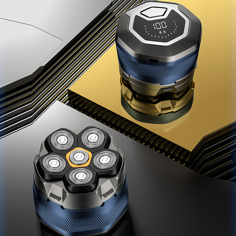 Factory Wholesale Hair Shaver Rotary 6-Blade Electric Shaver for Bald Heads Home Use