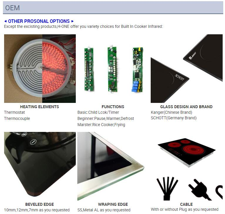 H-One 60cm Vitro Ceramic Hob Vietnam Infrared Cooker Built in Produtos PARA Cozinha with Child Lock