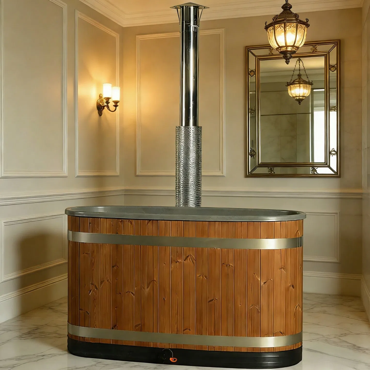 Уличная деревянная купель SPA на 2-4 человека