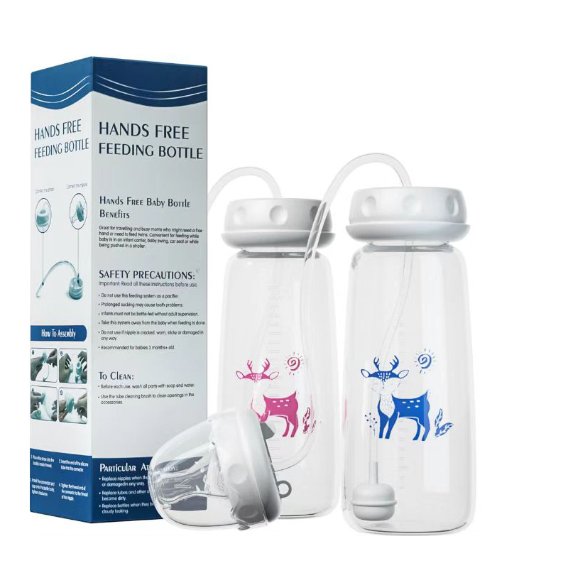 240ml BPA Free Hand Free Standard Neck Baby Bottle PP Baby Bottle