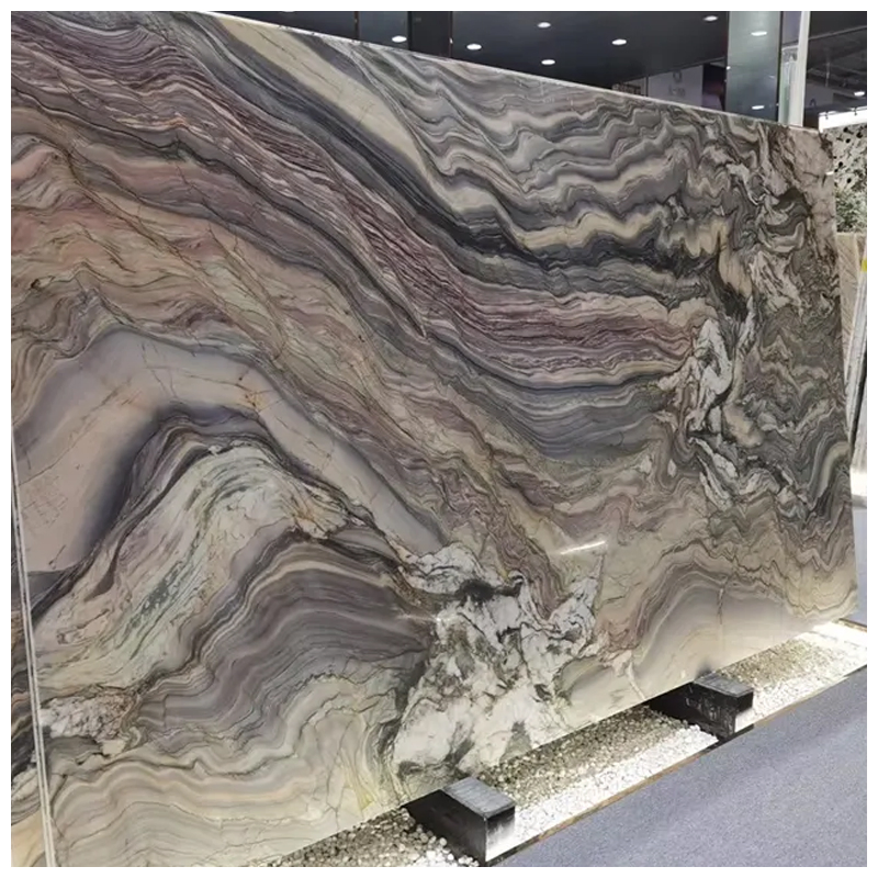 Brazilian Explosion Blue Quartzite Slabs for Countertops and Walls