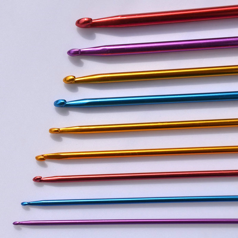 Aluminum Knitting Needles Tunisian Afghan Crochet Hooks Sweater Weaving Needle