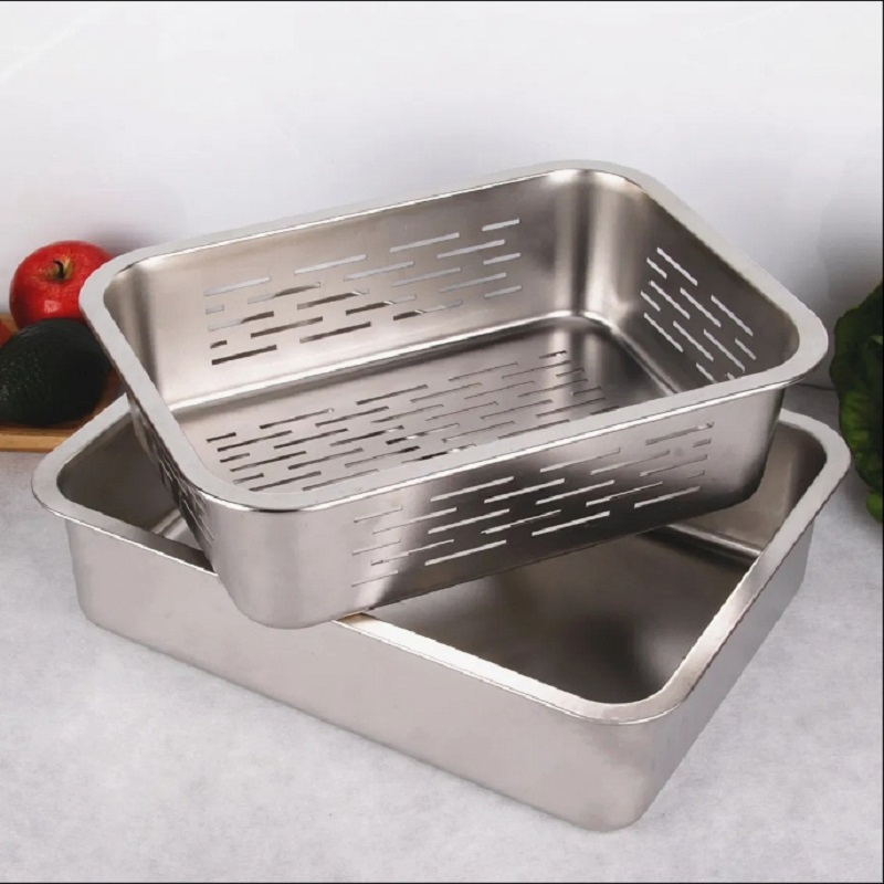 Quality Reliable Rectangular Oil and Water Drainage Tray for Food Frying