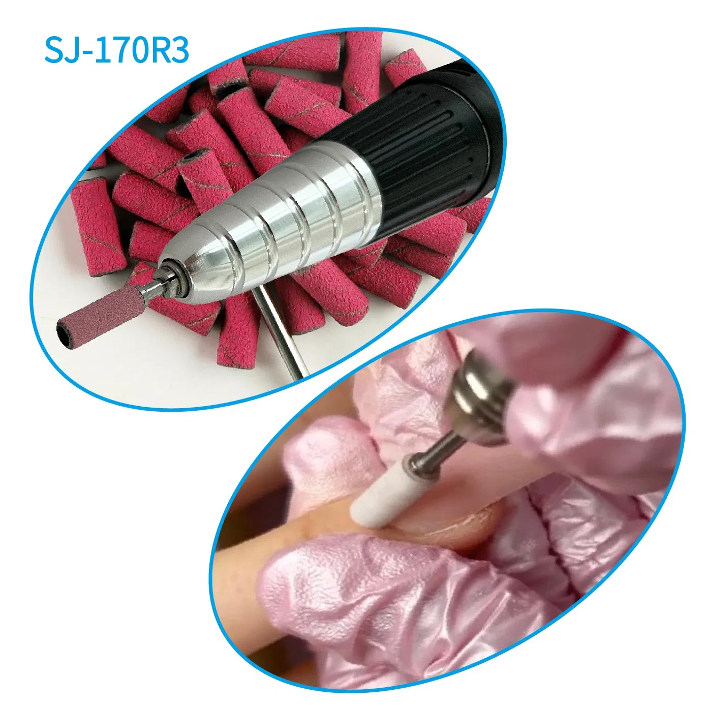 Jicrade Professional Quality 3mm Red Abrasive Small Mini Nail Sanding Band