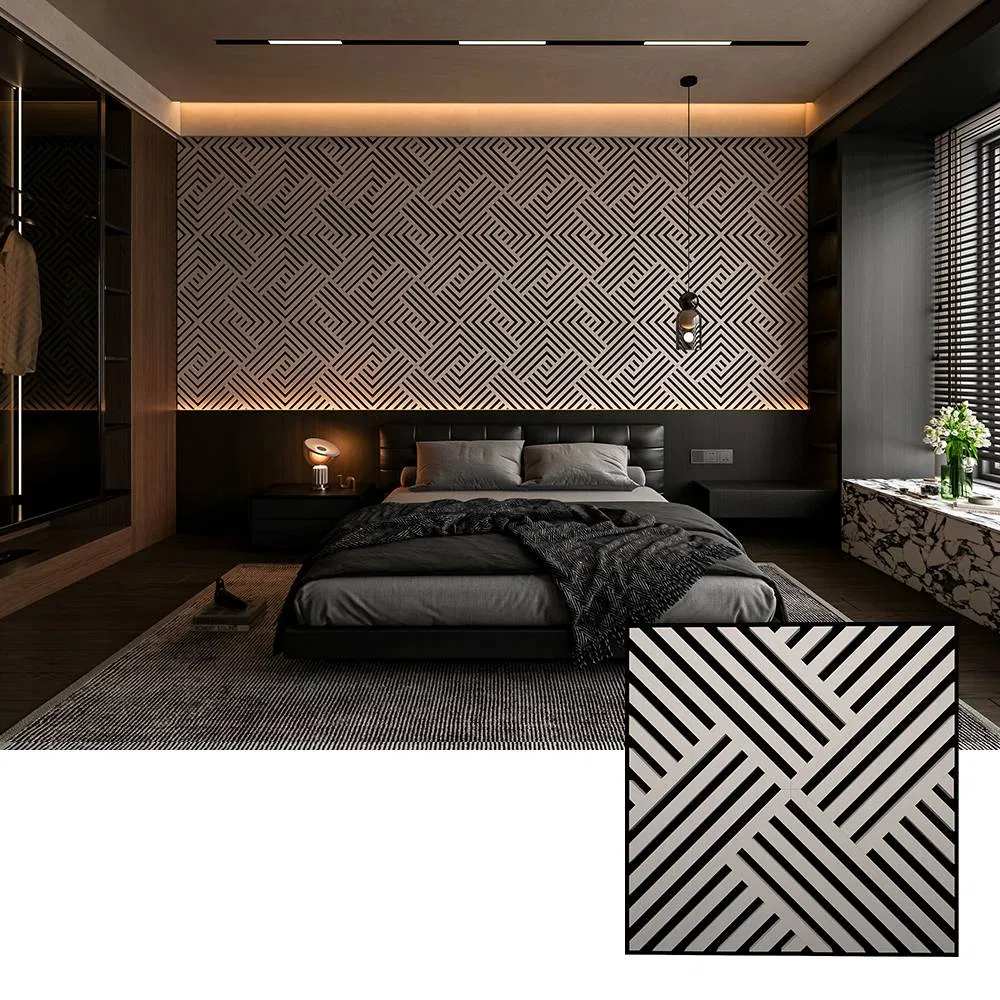 Sound Insulation Indoor Witop Decor Slatted Wood Veneer Akupanel Sound-Absorbing Panels