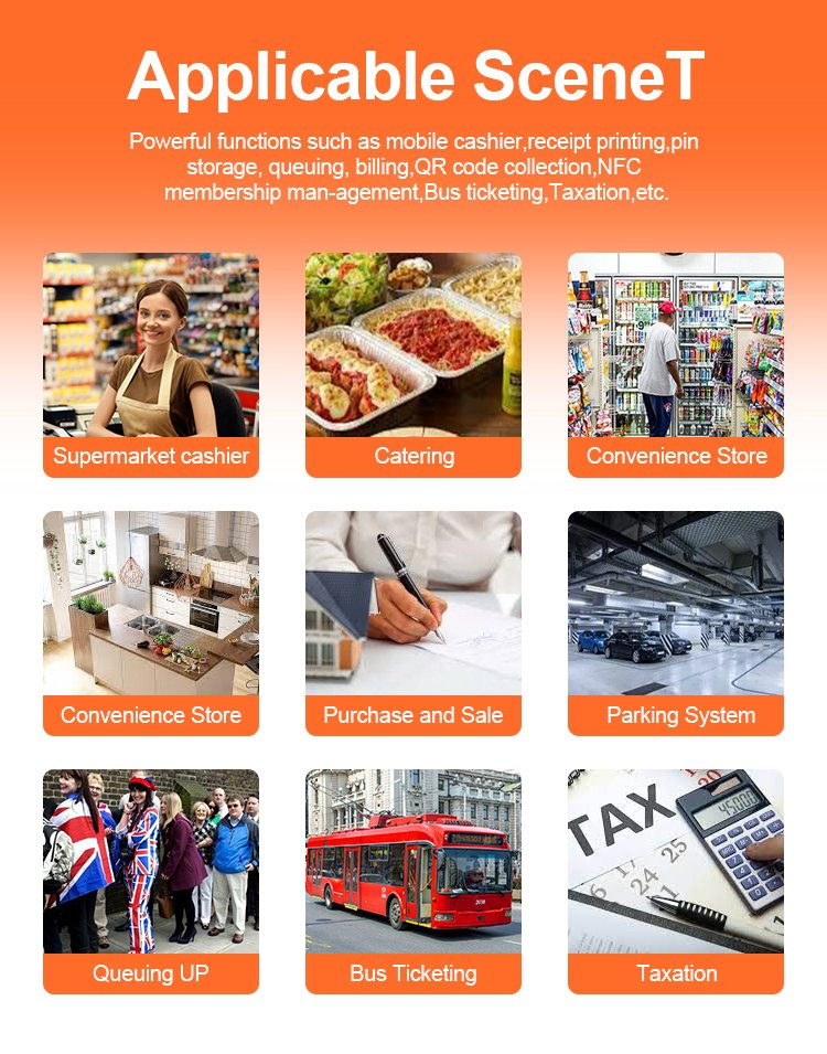 Android 14.0 OS Smart Mobile Takeaway Handheld POS Terminal with NFC Reader R330 Plus