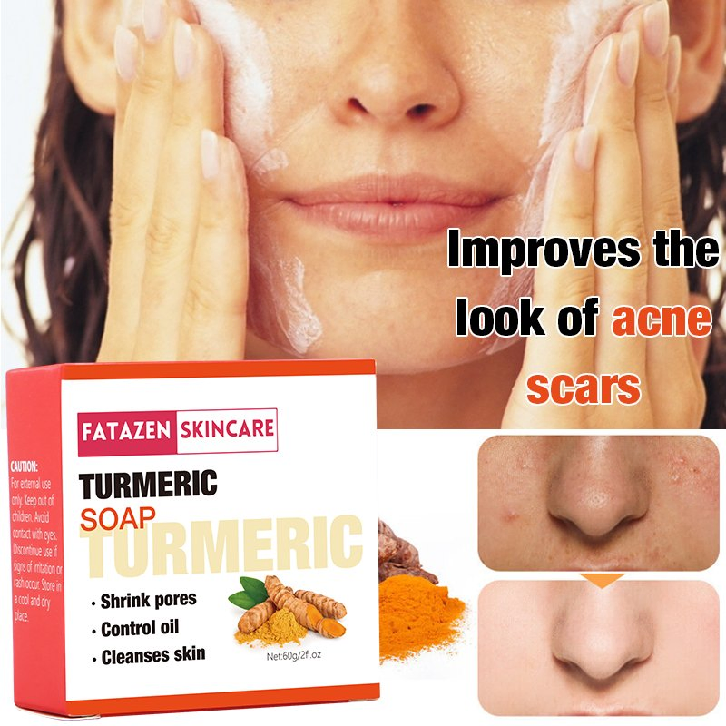 Acne Removing Fuxing Deep Cleansing Skin Mild Non-Irritating Whitening Turmeric Soap