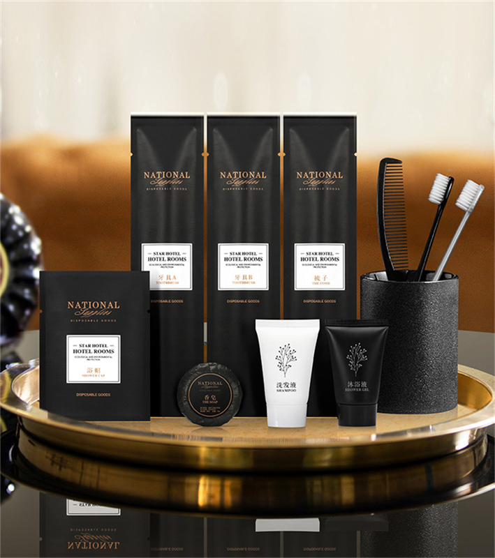 High-Grade Hotel Product 9 PCS Customized Logo Hair Shower Gel Set