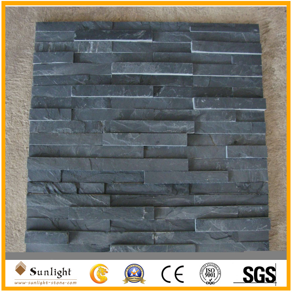Cheap Price Natural Black Slate Culture Stone for Wall Cladding