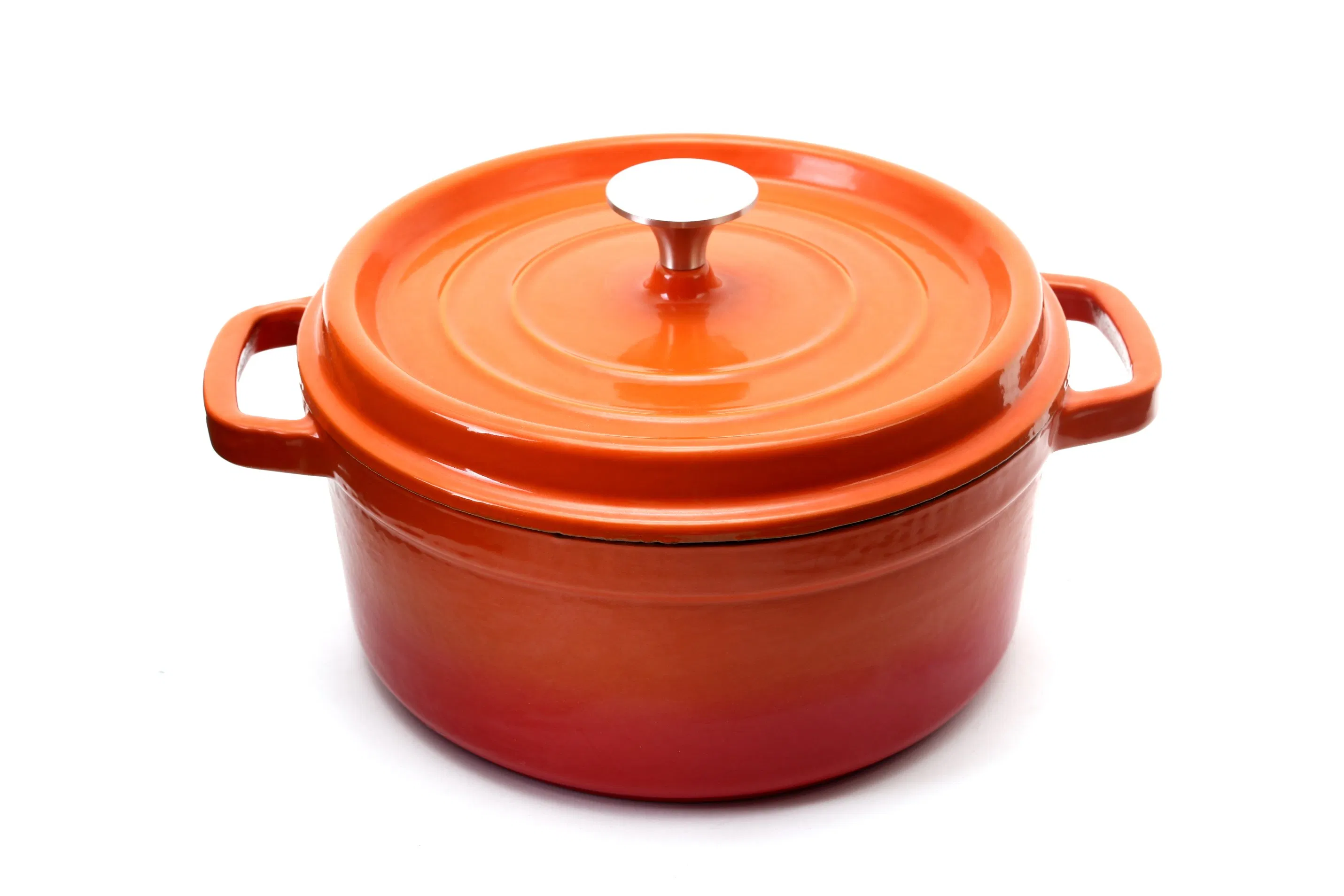 Чугунная кастрюля с эмалью под логотип