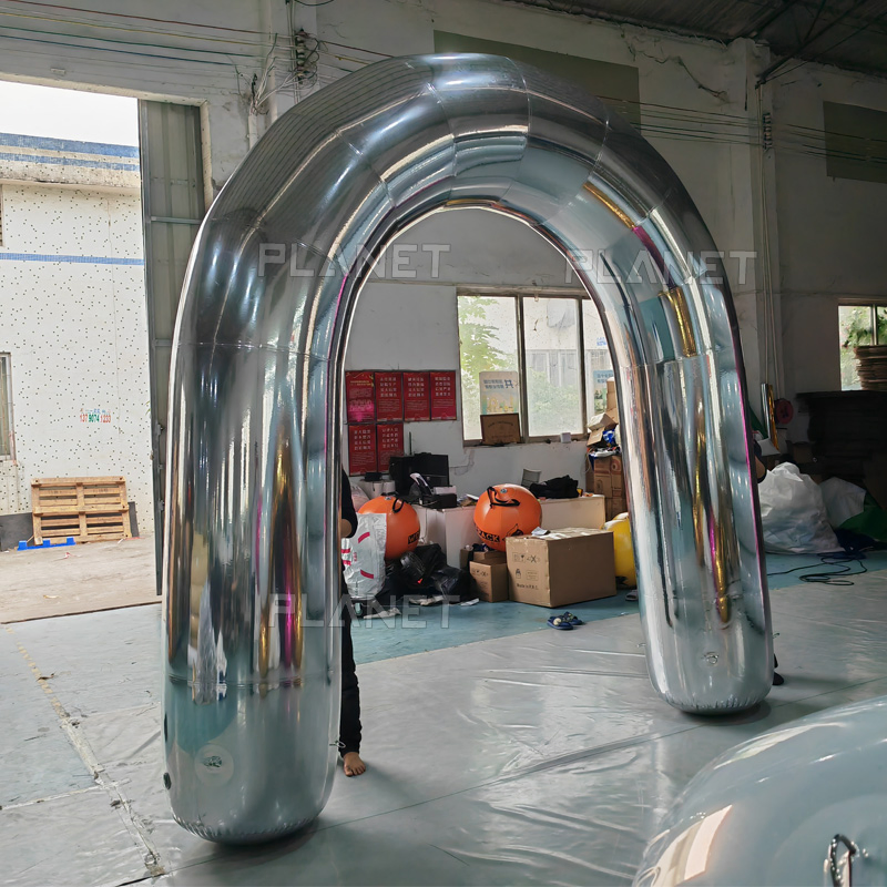 Giant Durable Advertising Inflatable Sliver Arch for Decoration