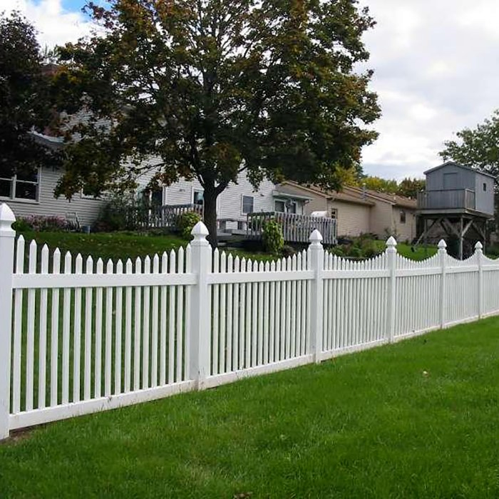 PVC Vinyl Picket Fence for Home and Garden, Picket Garden Fence