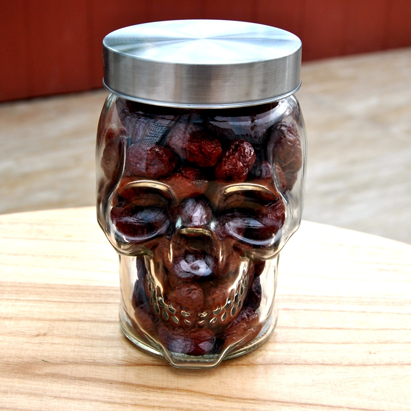 Grain Dried Fruit Home Food Glass Storage Jar for Halloween
