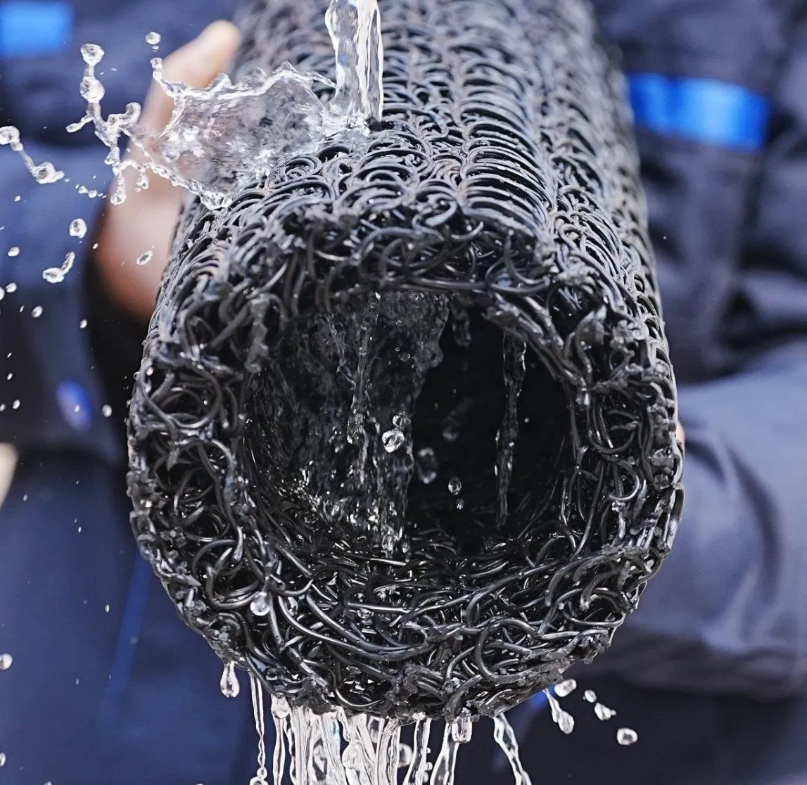 3D Mesh Geocomposite Round Drain Plastic Blind Drainage Ditch with Compressive Strength