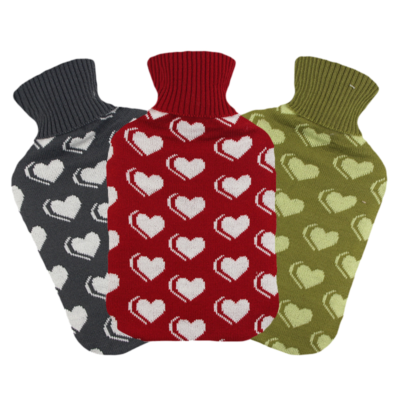 Rubber Hot Water Bottle Bag Large with Soft Cover for Menstrual Cramp Neck & Shoulder Pain and Hand Feet Warmer Hot Water Bag