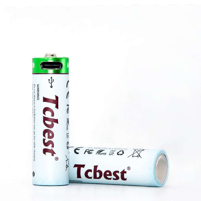 Lithium Type-C AA 1.5V 650mAh/750mAh/950mAh/1100mAh Rechargeable Battery for Home Appliance