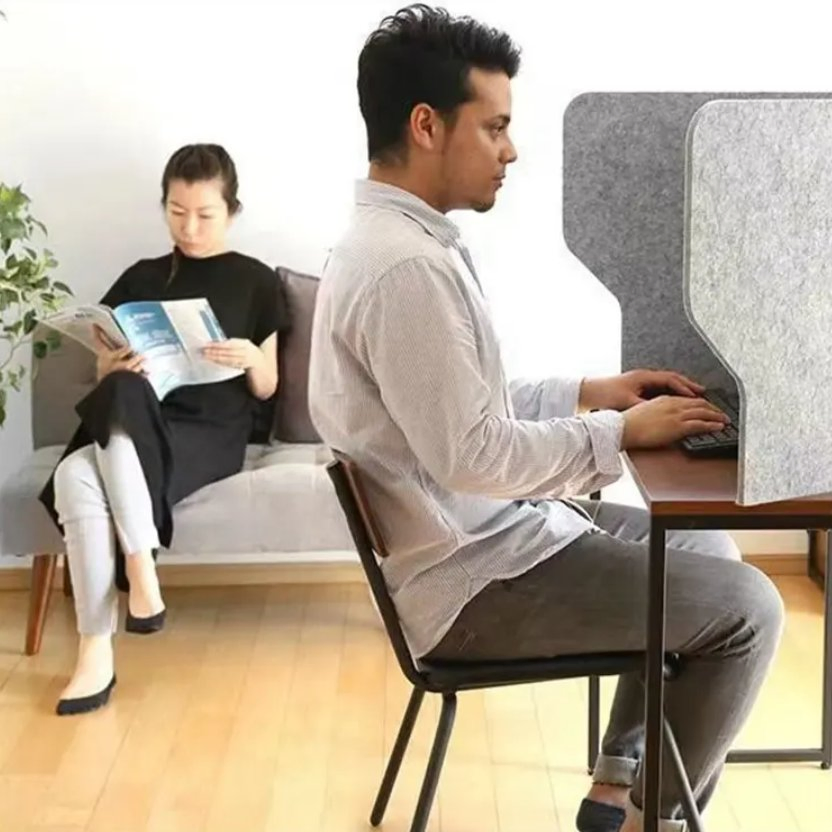 Hot Sale Polyester Acoustic Panels Soundproof Pet Acoustic Privacy Screen Partition Office Desk Dividers