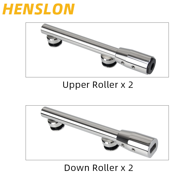 Stainless Steel Door Roller Connector for Building Tempered Clear 8mm 10mm Bright Colored Glass