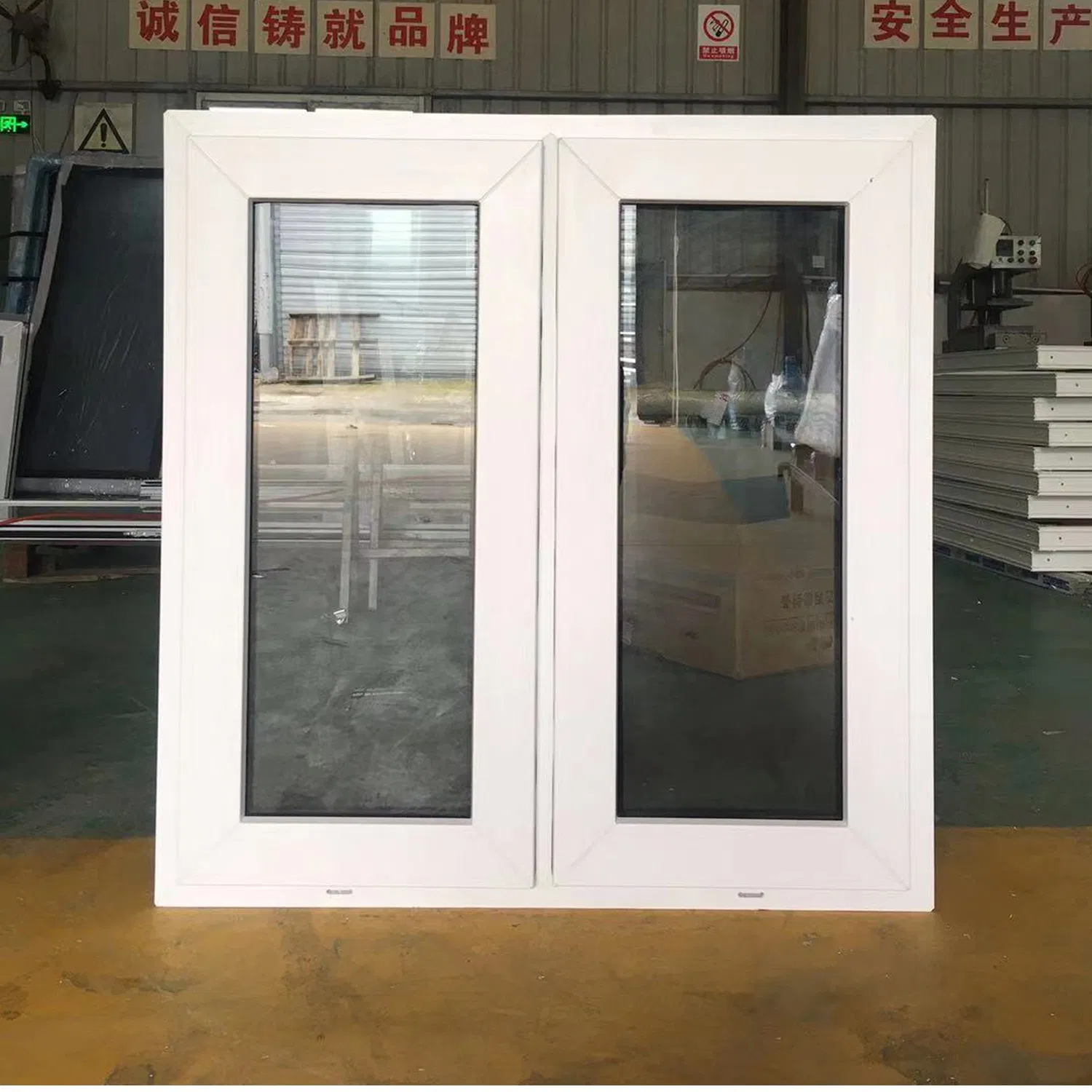UPVC Hurricane Impact Casement Window with Color and Glass