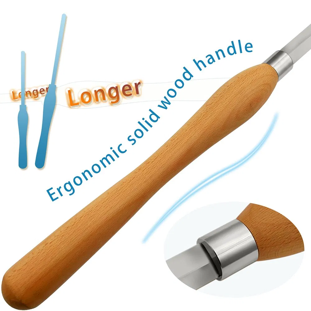 HSS Round Nose Scraper Wood Turning Tools with Beech Wood Handle Wood Carving Tools Wood Turning Chisels