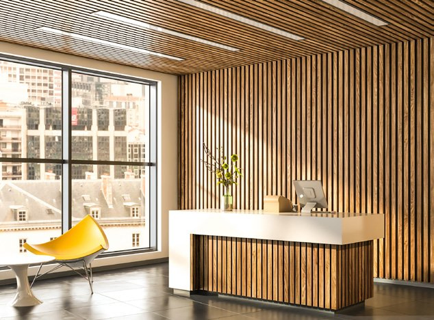 AG. Acoustic Wall Covering MDF Wooden Strip Sound-Absorbing Board Pet Felt Slats Acoustic Paneling