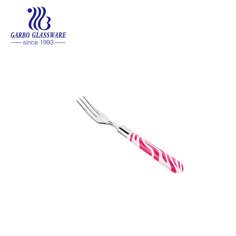 Silver Color Stainless Steel Dinner Knife with Red Plastic Handles Flatware for Daily Use Dinnerware