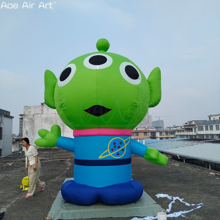 Three-Eyed Alien Inflatable Mascot for Us Movie Fan Events & Mall Promotion Display
