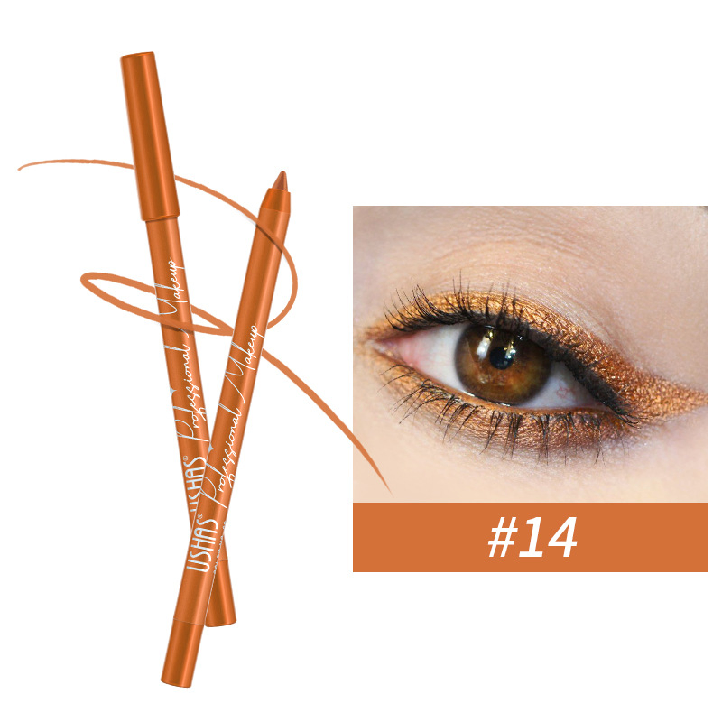Ushas Bright Eyelash Pearl Flash Eyeliner Waterproof Lying Silkworm Pen 8 Color