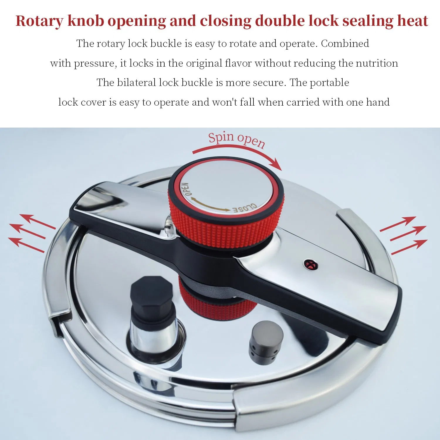 Safety Explosion-Proof 304 Steel Pressure Cooker One-Click Open Cooker