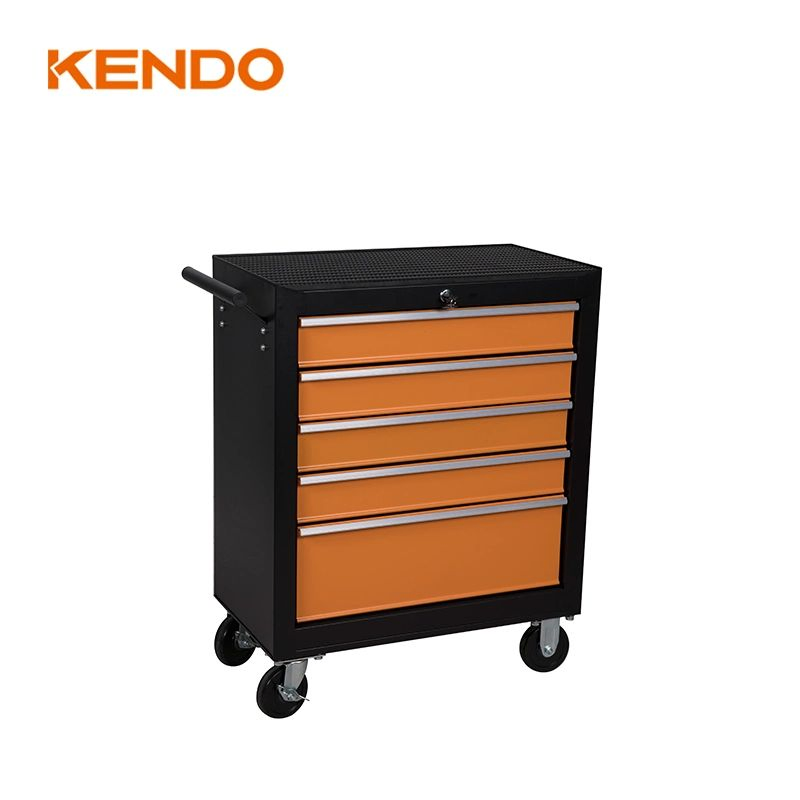 Kendo 5 Drawer Household Removable Trolley Tool Cabinet with Internal Keyed Locking System Protects Valuable Tool Collections