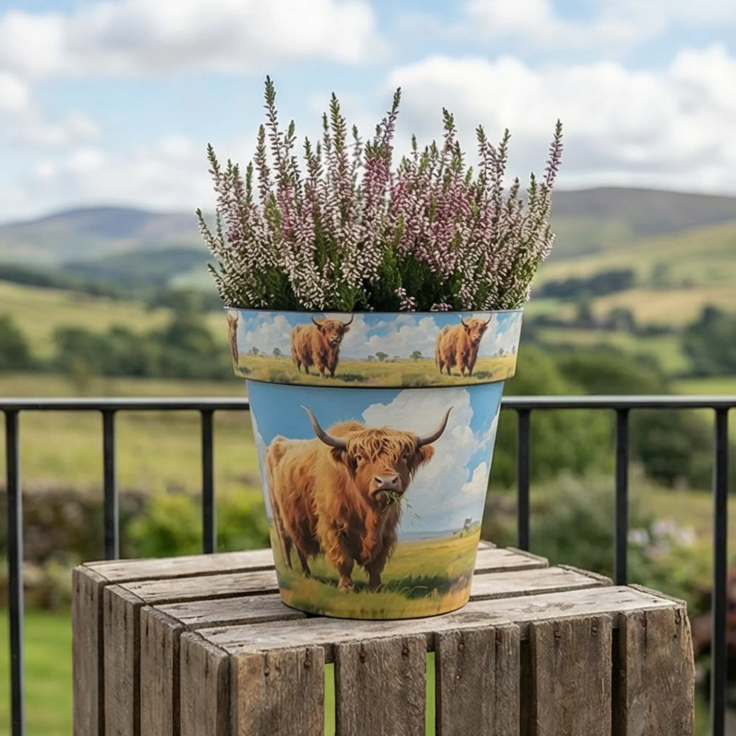 Industry Flower Pot with Saucer for Vibrant Outdoor Roses