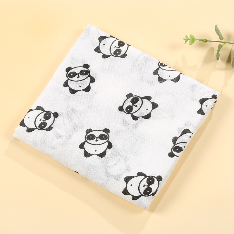 Custom Organic Bamboo Cotton Baby Swaddle Blankets for Newborns