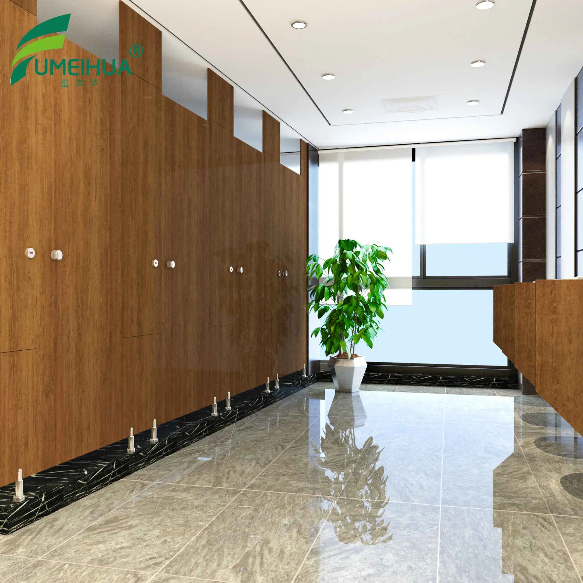 Waterproof Phenolic Compact Toilet Partition Stall for Public Area