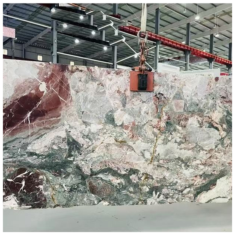 Chinese Four Seasons Pink Marble Slabs for Interior Decoration Projects