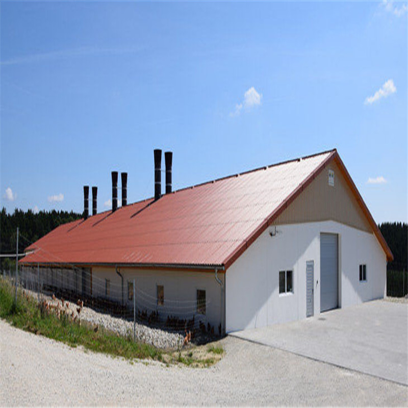 High Quality Light Construction Steel Structures Poultry Farm House Design