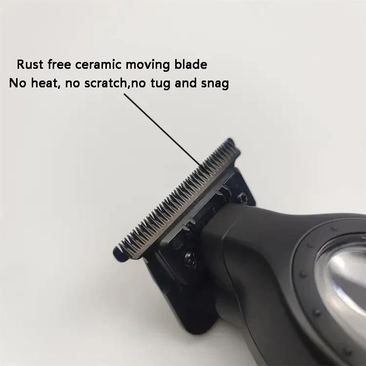 2025 New High-Quality Professional Barber Trimmer Stainless Steel Blade with Charging Base Cordless Powerful Motor Multi-Gear Quiet