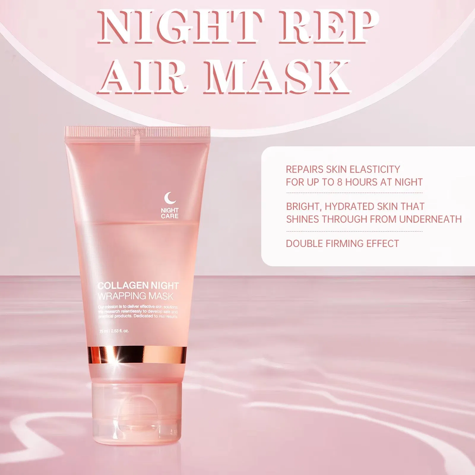 Wholesale OEM Private Label Wrapping Peel off Mask Facial Moisturizing Brighten Hydrating Smooth Face Firming Skin Care Mask with Brush