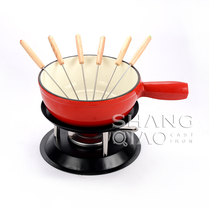 Fondue Pot Cast Iron Cheese Tools Cast Iron Enamel Fondue Sets