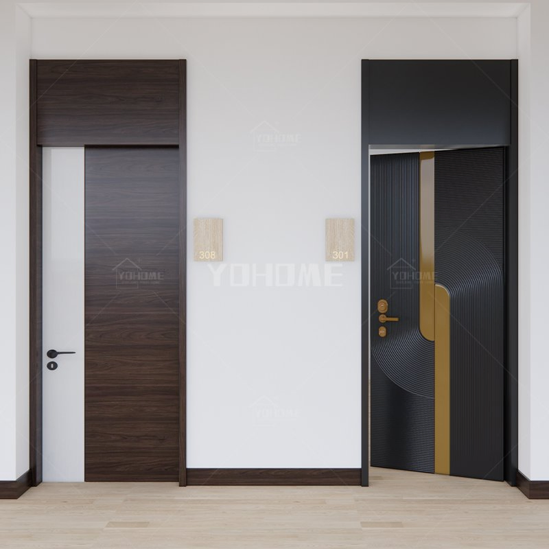China Top Manufacturer Custom Solid Wooden Doors for Interior Pre Hung Wood Doors Internal Doors to Homes Hotel Soundproof Bedroom Doors