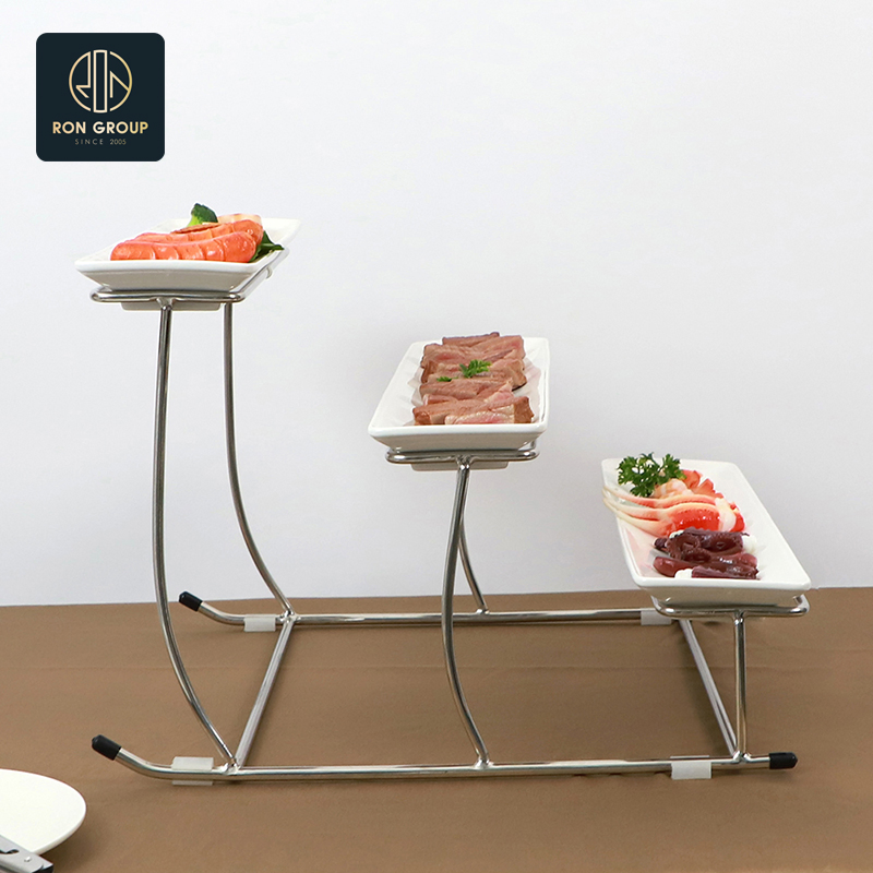 Stylish Multi-Tier Buffet Rack for Elegant Dining Displays