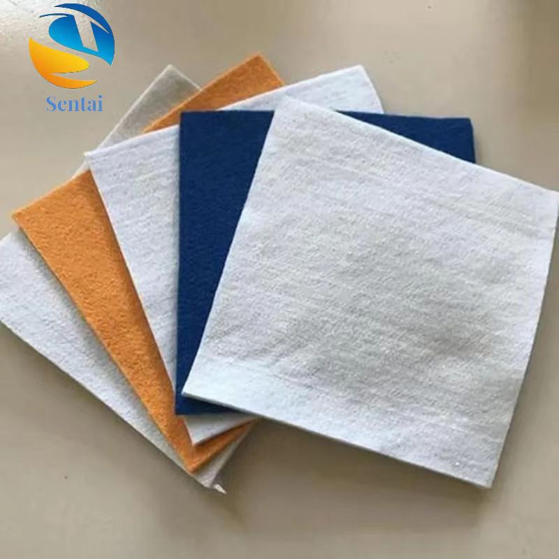 High Strength Polypropylene Geotextile 300g 600g 800g 1000g Non-Woven Short Fiber Needle Punched Woven Geotextile Cushion Layer Gravel Permeable Geotextile