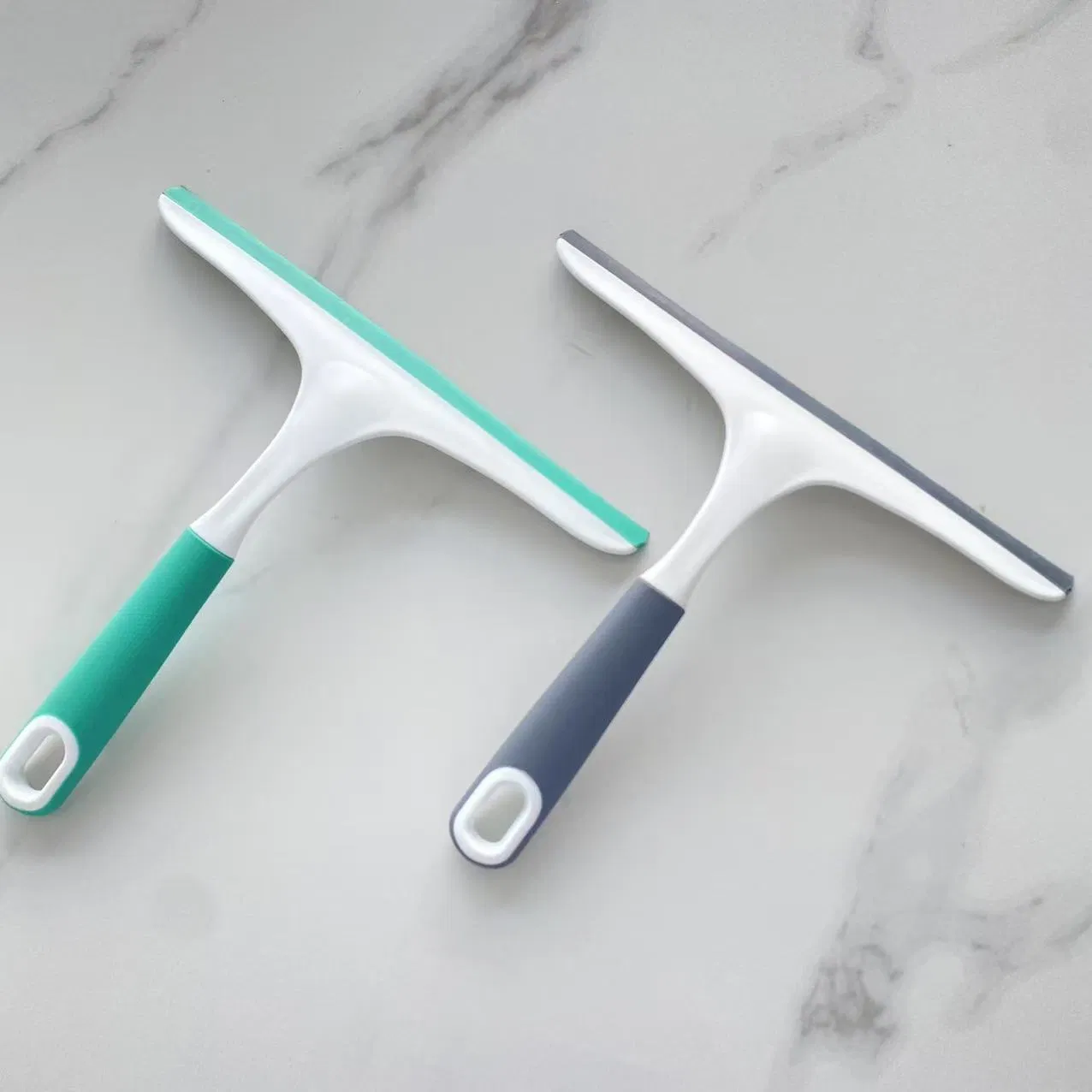 Soft Scraper Window Cleaner with Plastic Handle Home Bathroom Shower Glass Wiper Glass Squeegee
