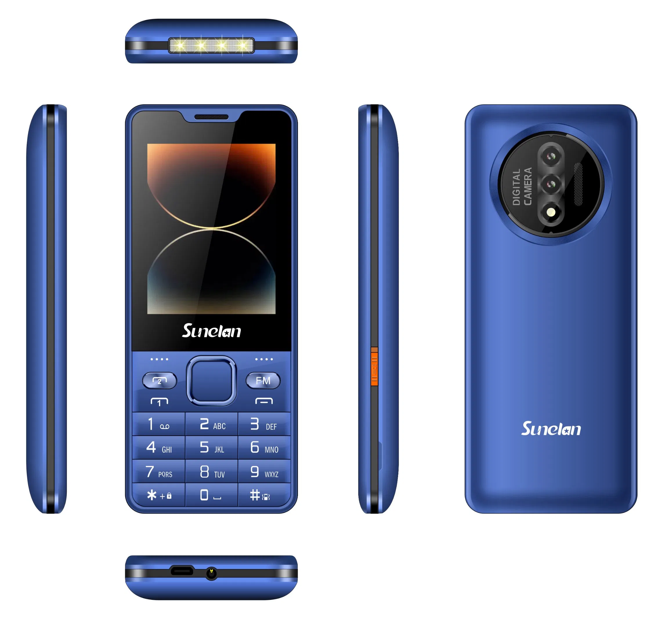 Кнопочный телефон Sunelan Miracle 50 с двумя SIM и мощным аккумулятором