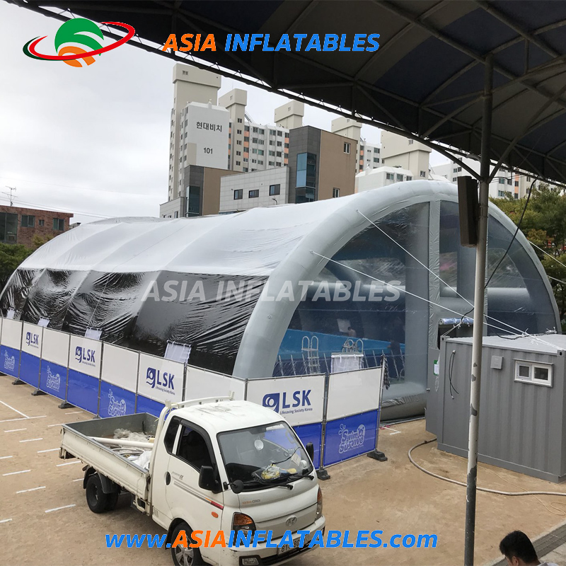 Durable Inflatable Transparent Pool Cover, Outdoor Inflatable Pool Dome