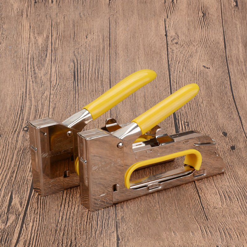 Heave Duty Power Manual Hand Operated Upholstery Stapler Sofa Tacker Staple Nail Gun