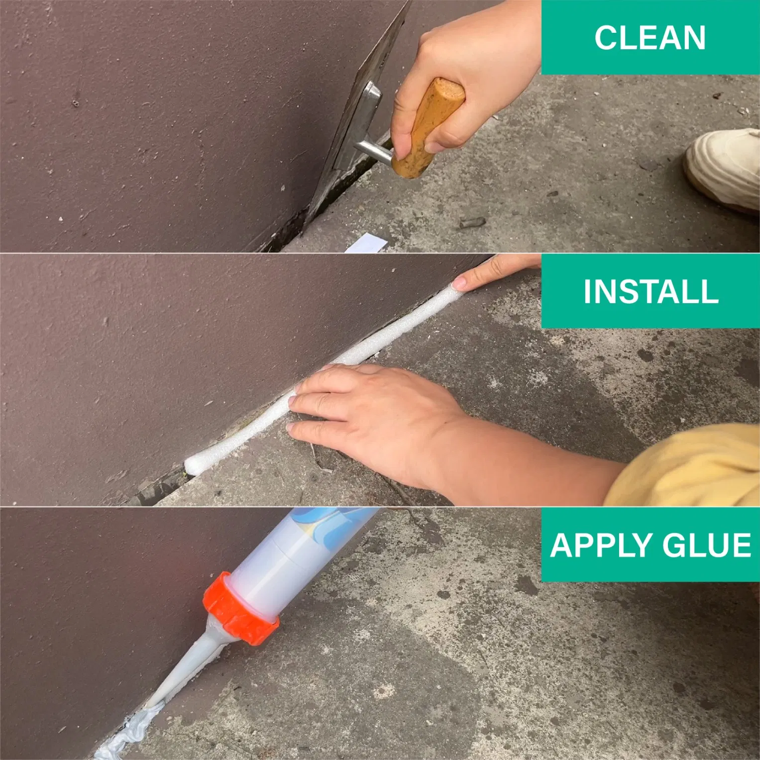Cement Support for Filling Electrical Conduit Trenches Backer Rod