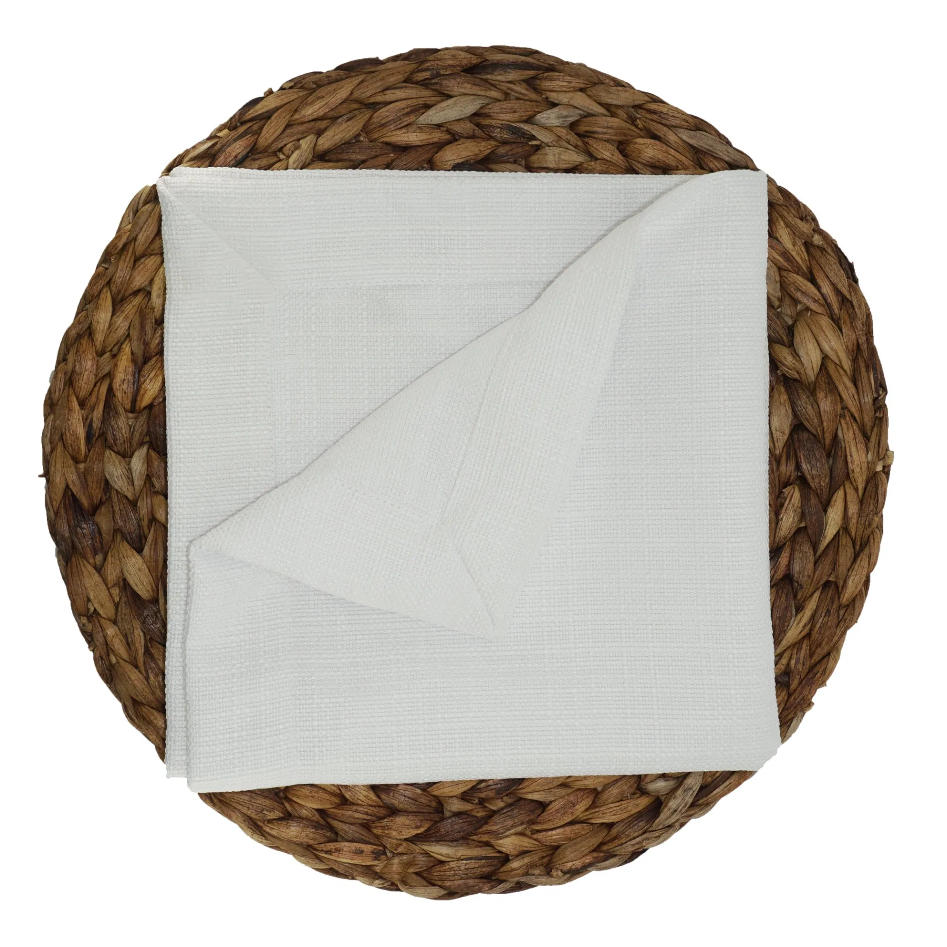 Snow Versatile Oxford Texture Table Linens & Napkins - Premium Fabric for Elegant Events