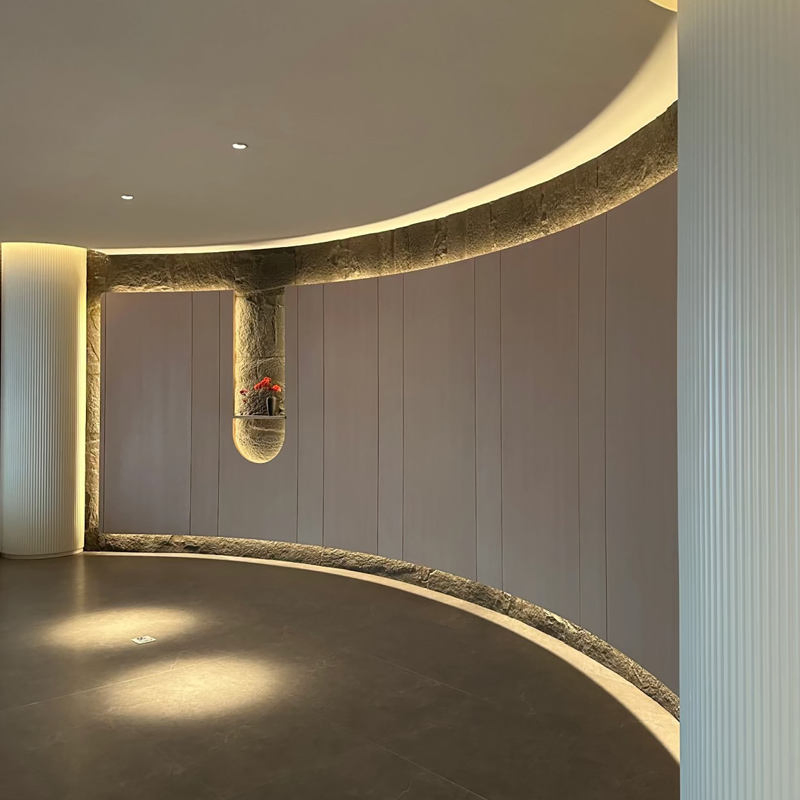 Vell Solid Engineered Poplar Bamboo Charcoal Decor Board Veneer Natural Walnut Wood Veneer Wall Panel