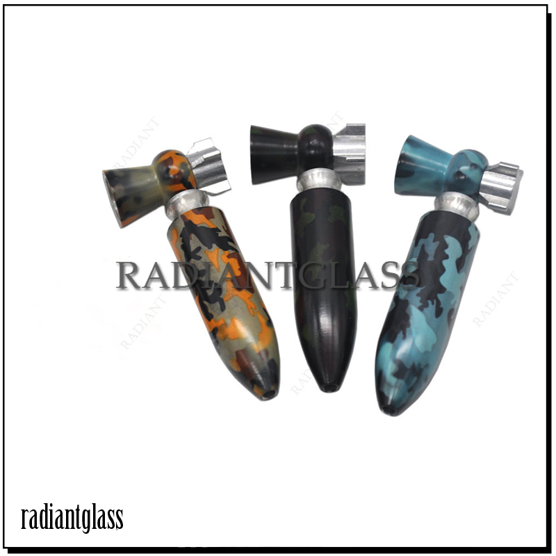 Camouflage Cannonball Model Fashion Printed Smoking Pipe Portable Metal Holder Cigarette Hookah Accessories