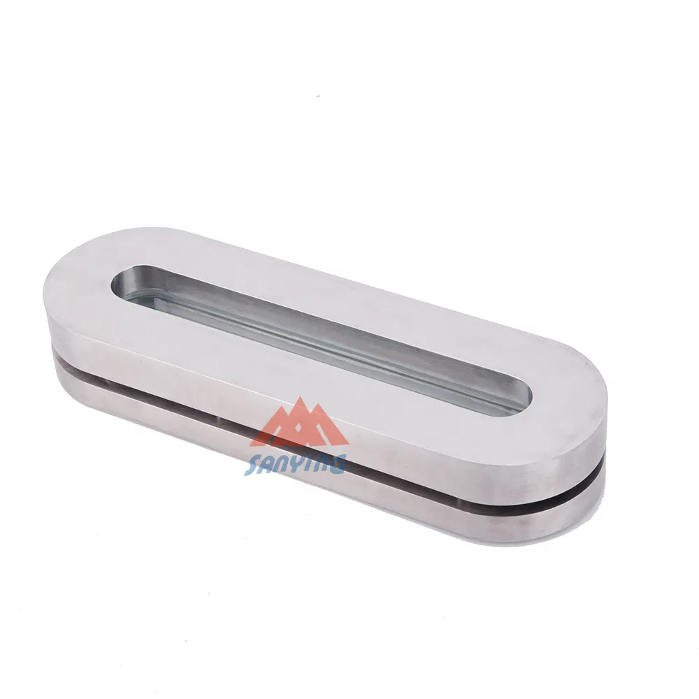 Stainless Steel Oval Elliptical Shaped Tank Pressure Sight Glass for Pressure Vessel